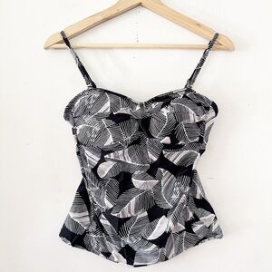 Cherry Lane Swimwear Australia Bikini Top Black Strapless Bandeau Top‎ Tankini